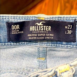 High rise super skinny hollister jeans size (00R)